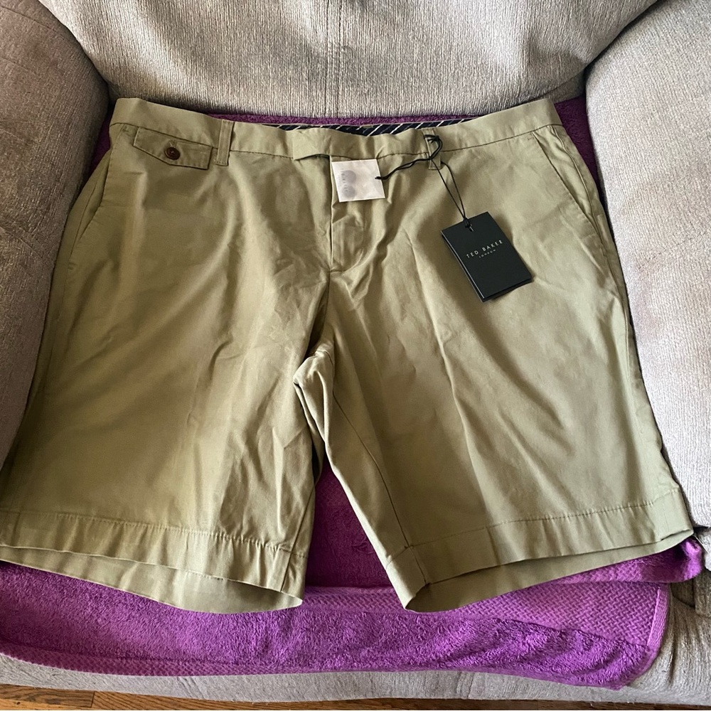 Ted Baker Khaki Green Shorts NWT